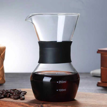 Best supplier Borosilicate glass coffee maker pot pour over coffee kettle dripper coffee dripper