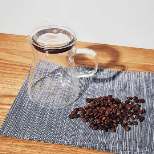 High  borosilicate glass  heat resistant 400ML  pour over glass coffee maker coffee server with OEM