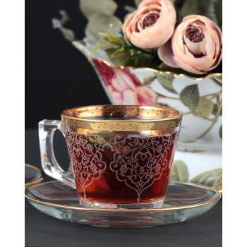 Best choice factory 2024 new deisgn glass tea cups of Turkish style religion best design tea glass