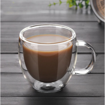 Hot selling best quality 150ml heat-resistant high borosilicate coffee cup double walled glasses