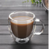 Wholesale Customized Double Layer Clear Coffee Tea Glass Cups Double Wall glass coffee mugs