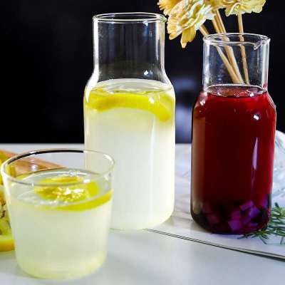 Hot selling manufactory clear High boronsilicon water glass teapot and cup set and juice glasses