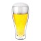 Amazon Hot 17oz Cnglass Handmade  Double Wall Cold Insulated Beer Can Shaped Glass beer glasses