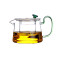 Wholesale 550ml Heat Resistant Glass Teapot With Tea Strainer and colorful handle glass teapot