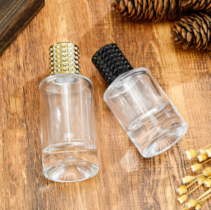 Wholesale Customization 30ml 50ml Clear Cylinder Shape Glass Luxury Bottle Perfume Bottle Packaging