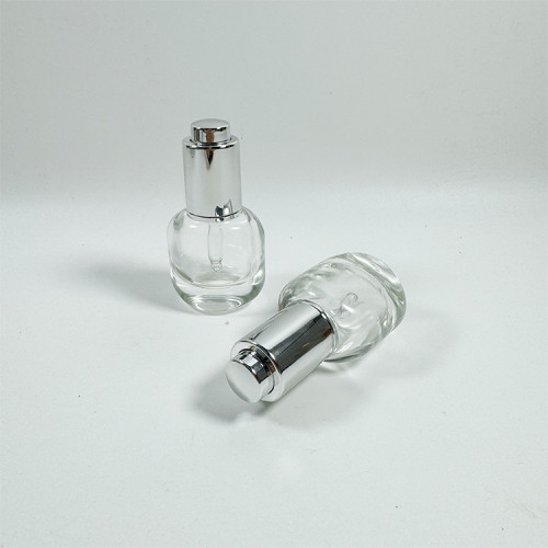 15ml 30ml 50ml 100ml Clear Square Glass Dropper Bottle Perfume Glass Bottle With Gold Silver Top Cap