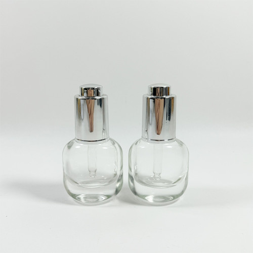 15ml 30ml 50ml 100ml Clear Square Glass Dropper Bottle Perfume Glass Bottle With Gold Silver Top Cap