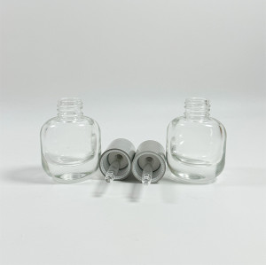 15ml 30ml 50ml 100ml Clear Square Glass Dropper Bottle Perfume Glass Bottle With Gold Silver Top Cap