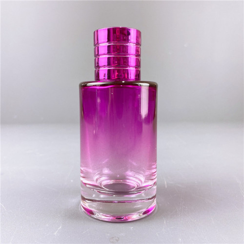 100ml custom gradient blue colour glass perfume bottle with lid