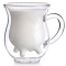 Wholesale Double Wall Glass Cup with Handle High Borosilicate Glass Cups Custom milk glass Mugs