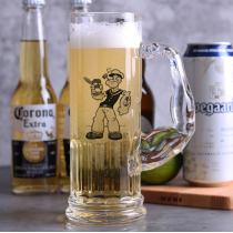 Whole sales Custom Bar dedicated unique design elegant 550ml beer cup beer mug glass beer glasses
