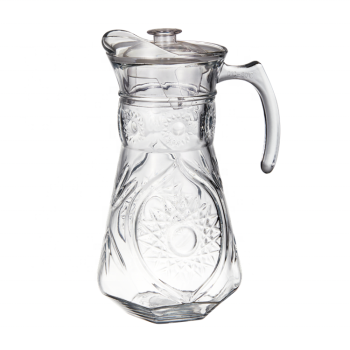 1 liter borosilicate water jug glass pitcher with lid glass pitcher with lid with new design