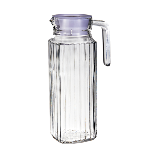 1 liter borosilicate water jug glass pitcher with lid glass pitcher with lid with new design