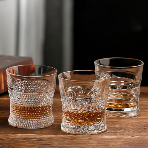 Different design whiskey glasses cheap glass bar crystal clear whisky glass cup whiskey glasses