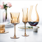 2024 New Design Unique Diamond Shape Geometric Gold Rim Champagne Glasses Luxury Cocktail Glasses