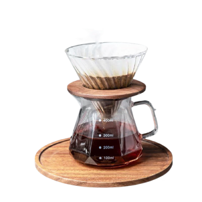 Hot sale pour over coffee maker  high borosilicate  glass coffee serve Glasses Coffee Maker of bar