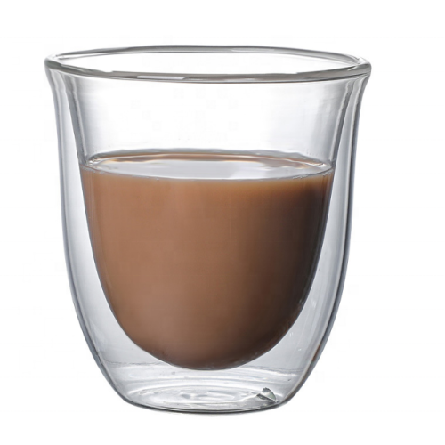 Factory direct sales creative simple coffee milk double wall glass coffee mugs high quality price