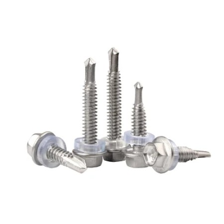 Tornillos de cabeza hexagonal autoperforantes con arandelas de EPDM