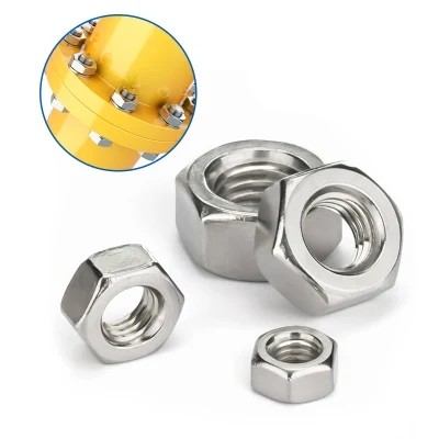 Hexagon Head SS304 SS316 DIN 934 Inox Hex Nuts