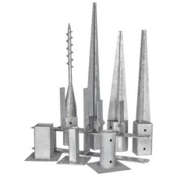 Customized Galvanized Metal Frame Square Steel Ground Post Anchor