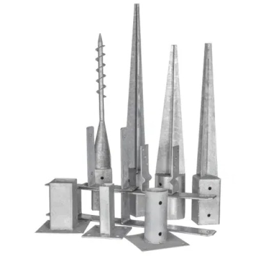 Galvanized Metal Frame Square Steel Ground Post Anchor