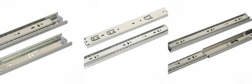 45mm Width Soft Closing Bayonet Mounting Buckle Drawer Slide Rail