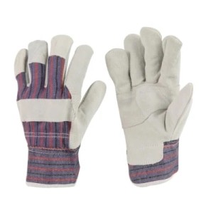 Custom Split Leather Double Palm Work Gloves - CE, OEM/ODM, Wholesale Orders Welcomed - Exclusively for Construction Brands
