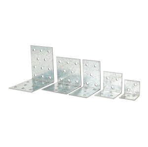 Soportes de acero galvanizado para esquinas en forma de L de metal personalizados de fábrica para madera