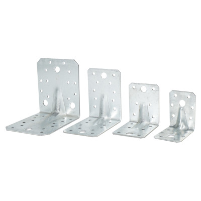 Soportes de acero galvanizado para esquinas en forma de L de metal personalizados de fábrica para madera