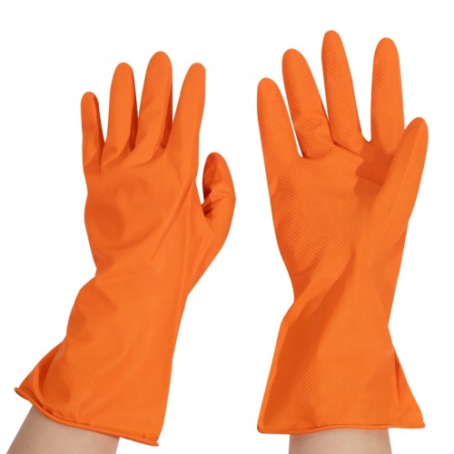 Guantes de látex para limpieza del hogar, resistentes al agua y al aceite, para mujer