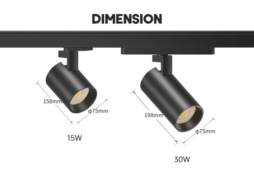 Foco LED COB mini regulable antideslumbrante para interiores, para exposición de arte, 5000 K