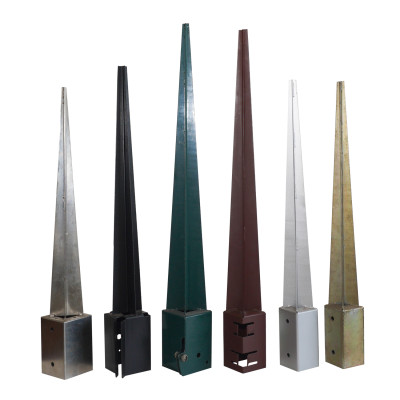 Wholesale Heavy Duty Metal Black Fence Post Anchor Ground