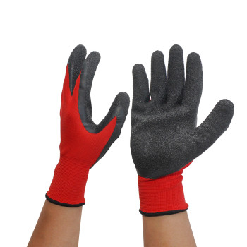 Wholesale Crinkle Coated Latex Glove Safety Working Gloves