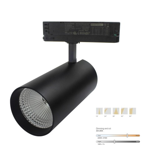 Foco LED COB mini regulable antideslumbrante para interiores, para exposición de arte, 5000 K