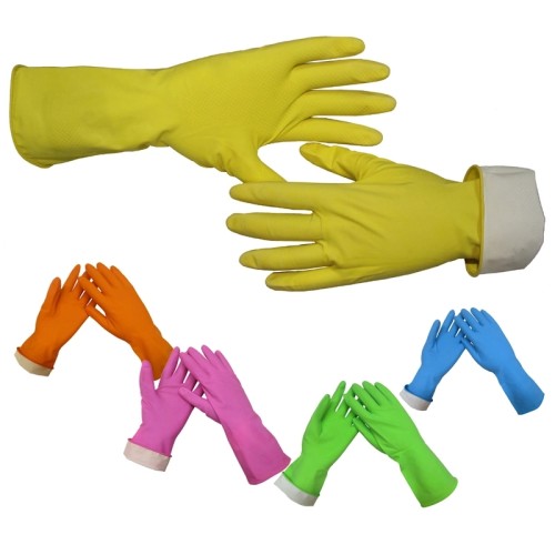 Anti Slip Reusable Kitchen Dish Dishwashing Latex Rubber Gloves