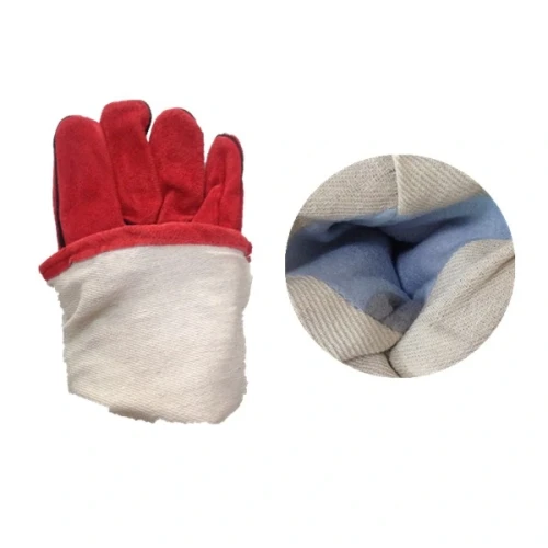 Guantes de seguridad de piel de vacuno para la industria de la soldadura