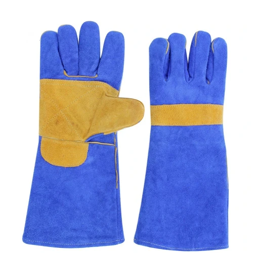 Guantes de seguridad de piel de vacuno para la industria de la soldadura