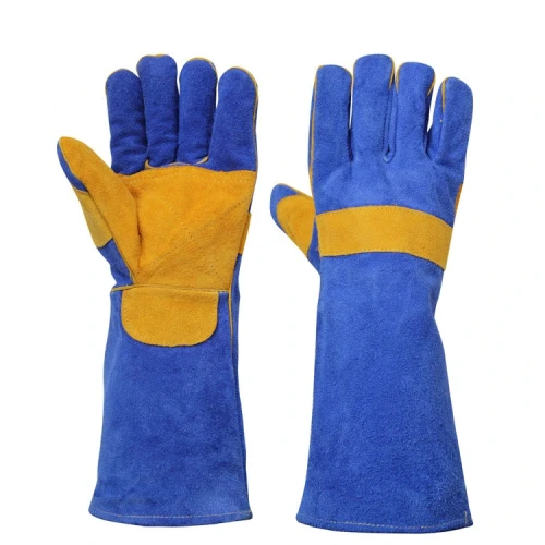 Guantes de seguridad de piel de vacuno para la industria de la soldadura