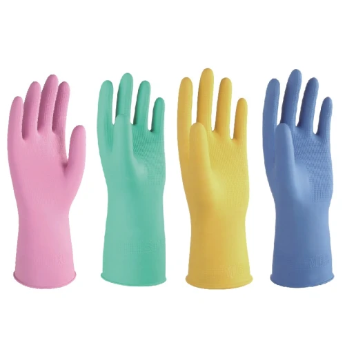 Waterproof Oil Resistance Women Cleaning Latex Household Gloves