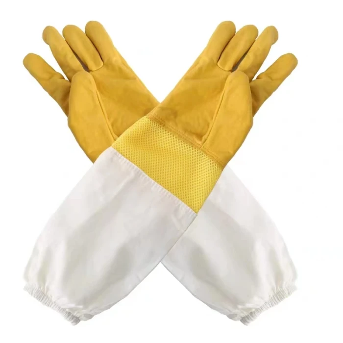 Thick Canvas Bee-Keeping Sheepskin Gloves for Catching Bees