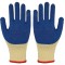 10G Thread Polycotton Latex Crinkle Palm Coated Protective Safety Work Rubber Labor Gloves