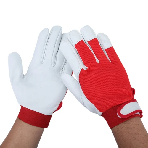 Guantes de cuero para conductor, resistentes al desgaste, impermeables, antipinchazos, para trabajo, jardinería