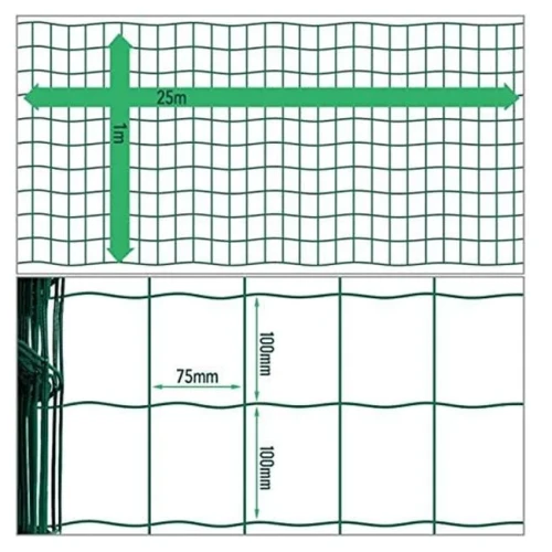 Cerca de malla de alambre de acero de PVC Cerca de jardín Enrejado