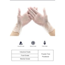 White Disposable PVC Vinyl Examination Gloves for Food Industry Factory Direct Sale