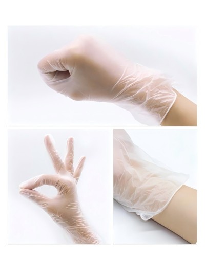 White Disposable PVC Vinyl Examination Gloves for Food Industry Factory Direct Sale