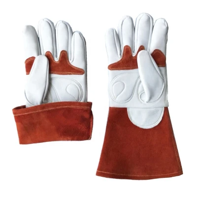 Guantes de trabajo de seguridad de cuero vacuno partido para soldadura industrial de alta calidad con nuevo diseño, guantes para conductor