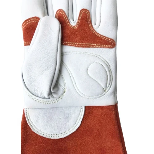 Guantes de trabajo de seguridad de cuero vacuno partido para soldadura industrial de alta calidad con nuevo diseño, guantes para conductor