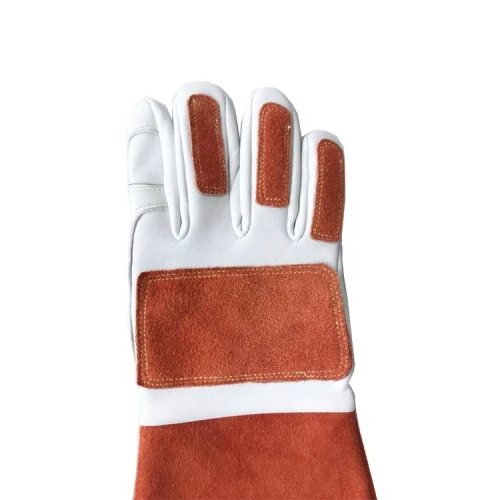 Guantes de trabajo de seguridad de cuero vacuno partido para soldadura industrial de alta calidad con nuevo diseño, guantes para conductor