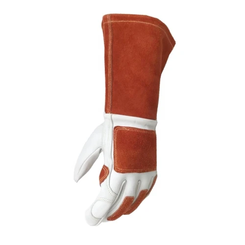 Guantes de trabajo de seguridad de cuero vacuno partido para soldadura industrial de alta calidad con nuevo diseño, guantes para conductor