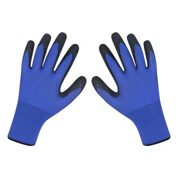 China Wholesale Personal Protective Equipment Latex Crinkle Coated Gloves